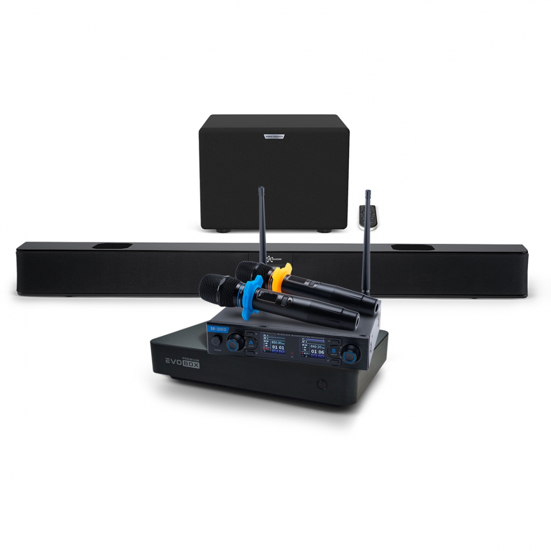 Hi-End караоке-система EVOBOX Premium + EvoSoundBar (саундбар с караоке) в Гурьевске