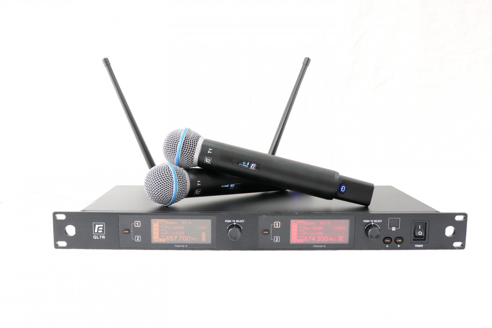 RFIntell QL7R/T1-A 651,800-683,400 МГц 2-канальная радиосистема с 2-мя ручными микрофонами в Гурьевске