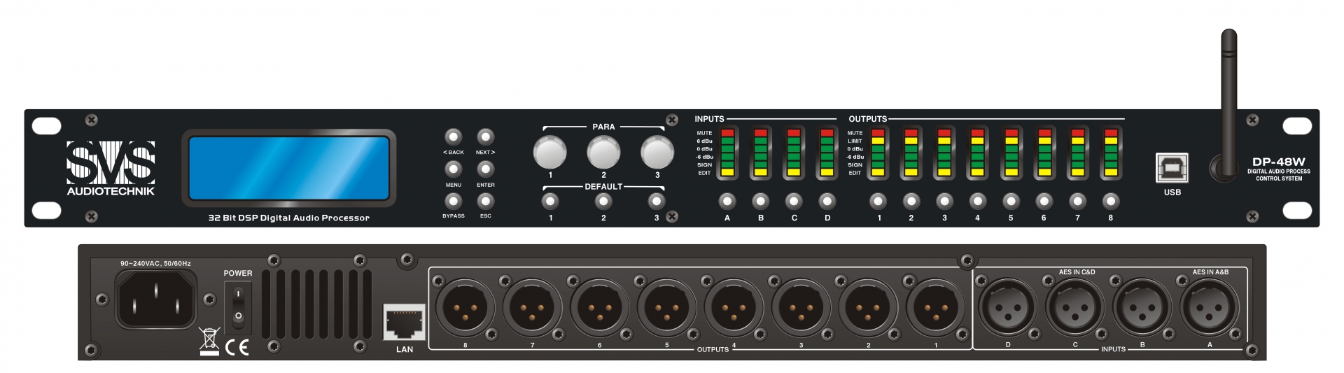 SVS Audiotechnik DP-48W Цифровой процессор: 4 входа 8 выходов в Гурьевске