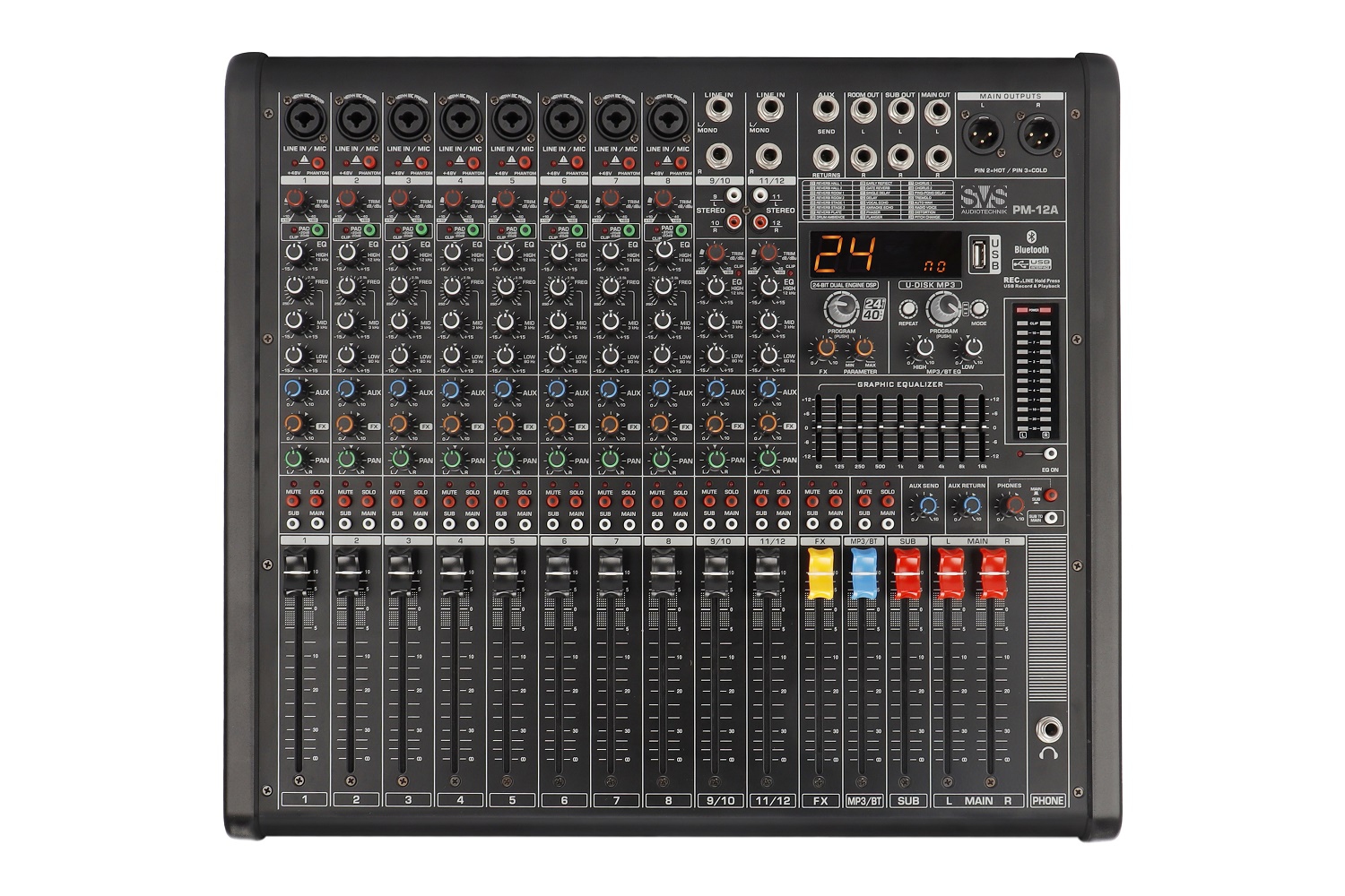 SVS Audiotechnik mixers PM-12A Активный аналоговый микшерный пульт, 12-канальный в Гурьевске