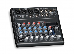 AuraSonics K8 — компактный аналоговый микшерный пульт, 8 каналов, Flexi EQ, DSP, Bluetooth, USB